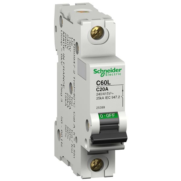 Circuit breaker C60L 1p 63A C image 1