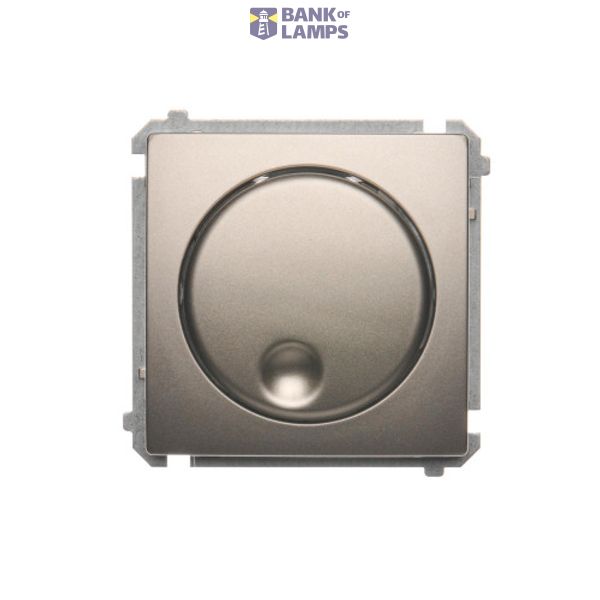Rotary-push dimmer, satin, metallized image 1