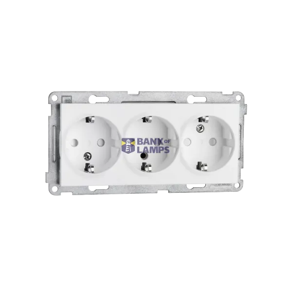 TRIPLE OUTLET RECESSED WHITE 6-PACK image 1