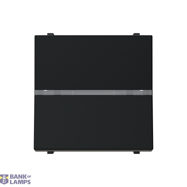Push-button, SP without symbol, with indicator LED - 2M - Matt Black image 1