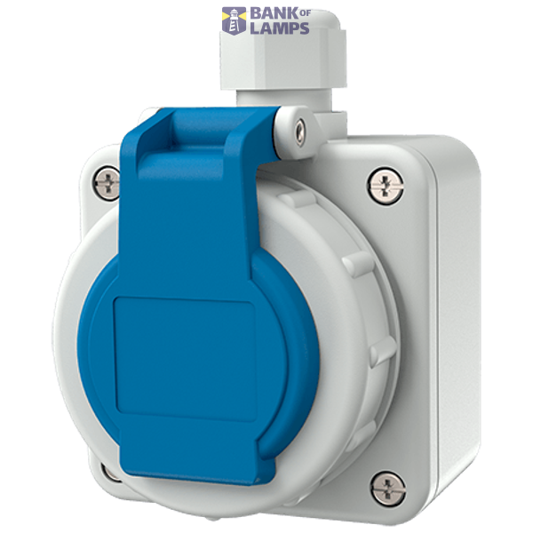 Wall mount. rec. 16A2p+PE IP68 image 1
