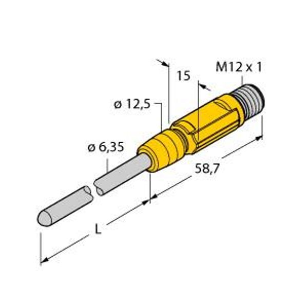 Temperature Detection With Current Output and PNP/NPN Transistor Switching Output   TTM-206.35A-CF-LIUPN-H1140-L400 image 1