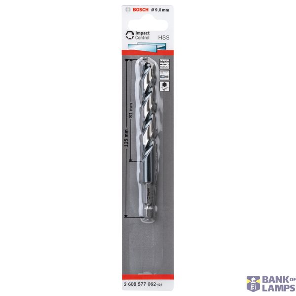 HSS Hex-Shank Twist Drill Bit 9.0 mm 9 x 81 x 125 mm 1 pcs. image 2