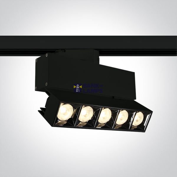 BLACK TRACK LIGHT ADJUSTABLE 20W WW 38deg IP20 230V image 1