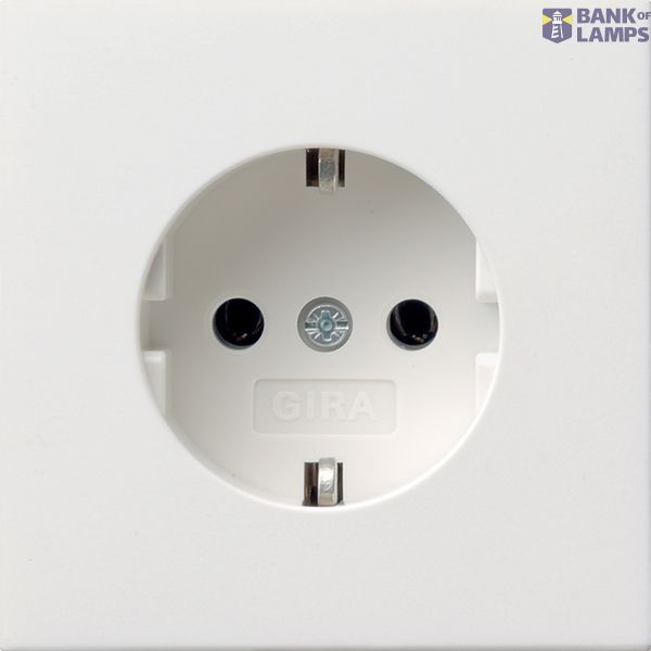 SCHUKO w/o cl. Gira F100 p.white image 1