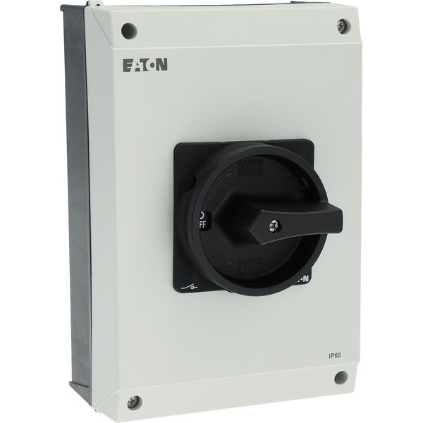 P3-100/I5/SVB-SW Main switch, P3, 100 A, surface mounting, 3 pole, STOP function, With black rotary handle and locking ring, Lockable in the 0 (Off) position image 59