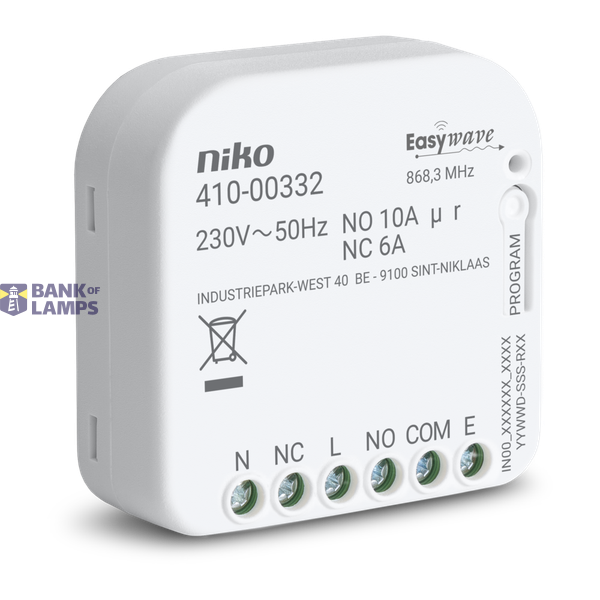 RF receiver, potential free, 1 changeover contact, flush mounting image 1