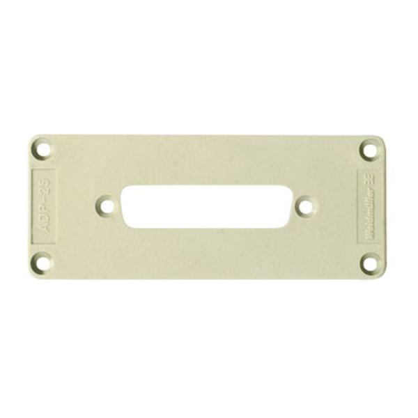 Adapter plate (industrial connector), Plastic, Colour: grey, Size: 6 image 1