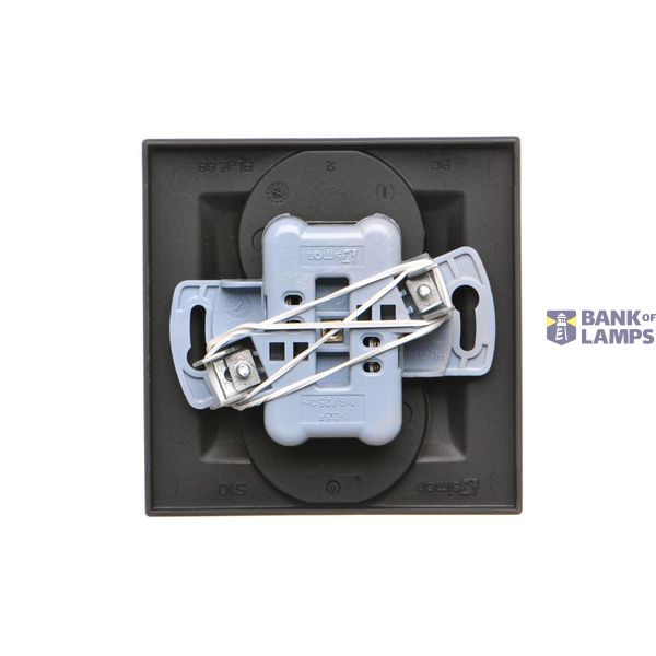 RTV final aerial socket, separated, atten.: 1dB, satin, metallized image 1