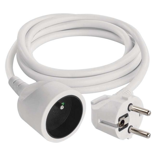 Extension Cord 1.5 m / 1 socket / white / PVC / 1 mm2 image 1