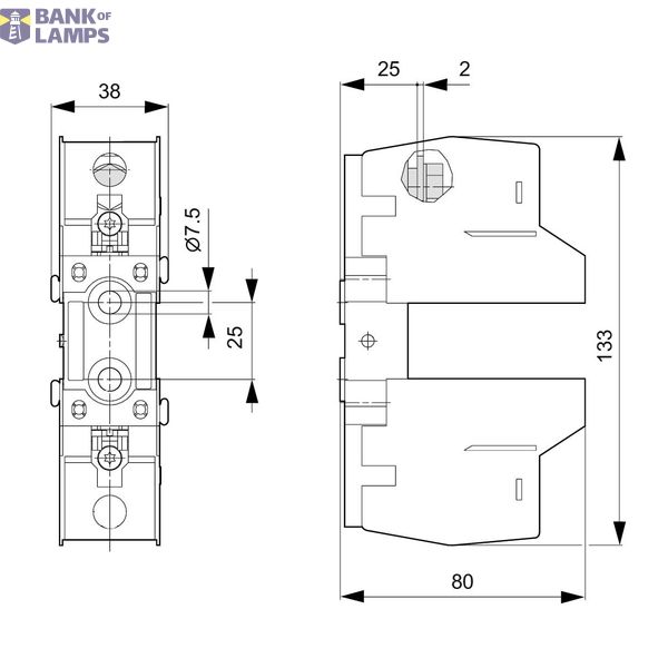 HRC-fuse-base size 00, 2 clamps, 1-pole image 26