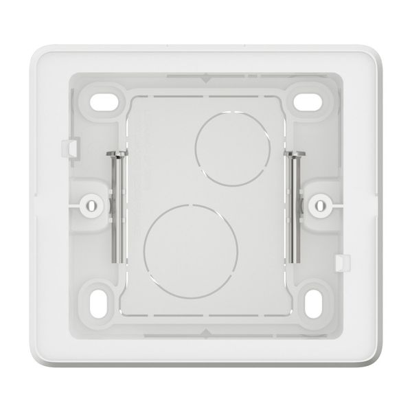 SURFACE MOUNTING BOX 1 GANG WHITE ADJUSTABLE HEIGHT 30/40MM image 4