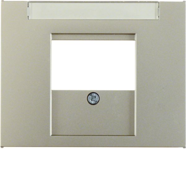 Data socket mask with label holder, K.5 stainless steel, lacquered image 1