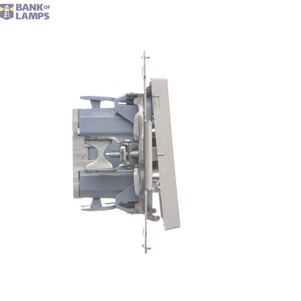 Two-way switch with LED illumination without pictogram - separate backlight for each key, (module), Simon 24, IP20, 10AX, black matt image 1