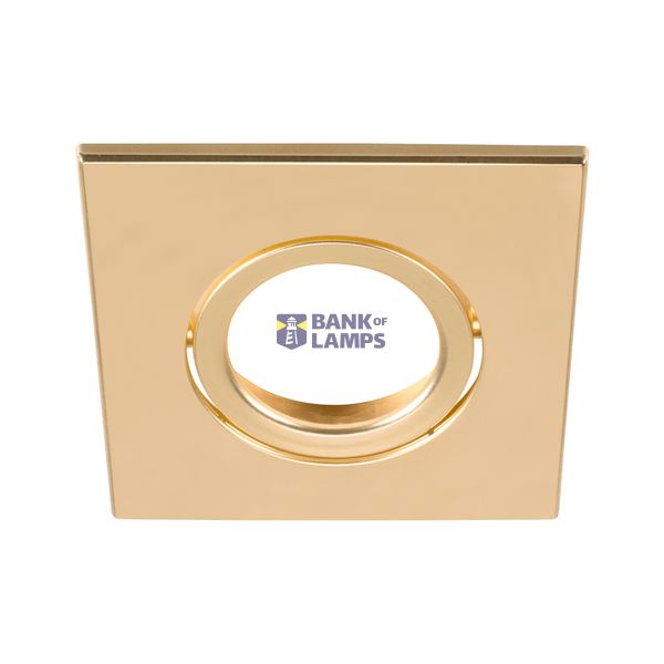 UNIVERSAL DOWNLIGHT cover, for downlight IP20, pivoting, square, gold matt image 1