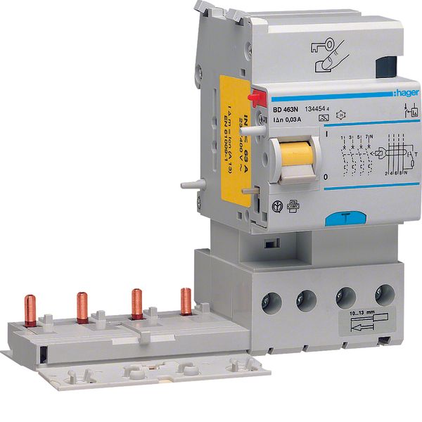 Earth leakage add-on block 4P 63A 30mA A Class image 1