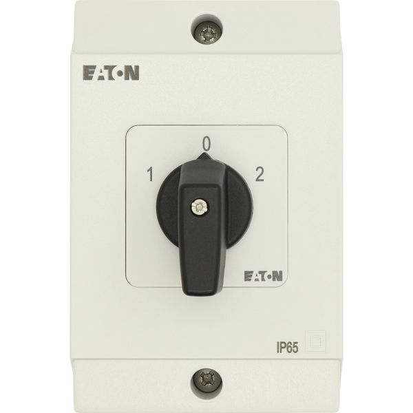 T3-2-8400/I2 Reversing switches, T3, 32 A, surface mounting, 2 contact unit(s), Contacts: 4, 45 °, maintained, With 0 (Off) position, 1-0-2, Design number 8400 image 42