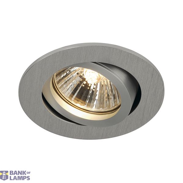 NEW TRIA 68 GU10 ROUND downlight, alu brushed, max. 50W, incl. clip springs image 1
