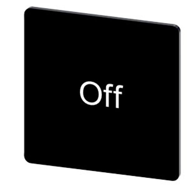 Labeling plate 27 x 27 mm, label black, labeling: Off image 1