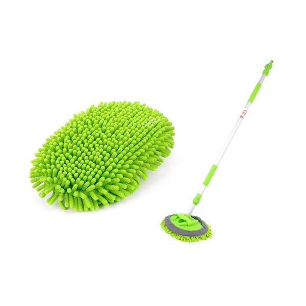 Microfiber telescopic wash brush 145-247cm AMIO-02399 image 1