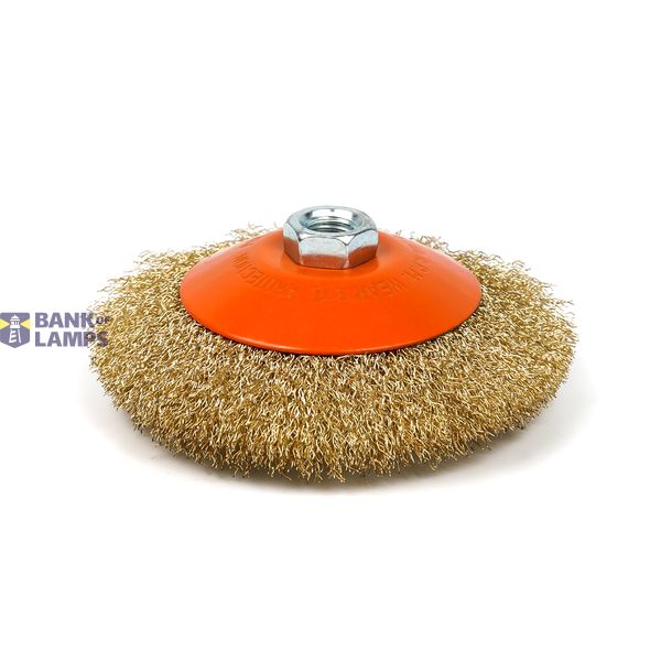 Bevel brush Trapezoid  M14,125mm (crimped wire) image 1
