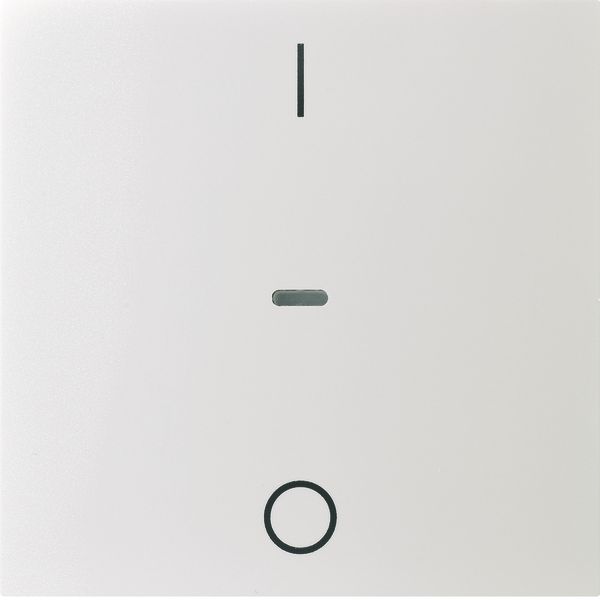 Cover I/O for 1gang for push-b. module, clearlens, S.1/B.3/B.7, white image 1