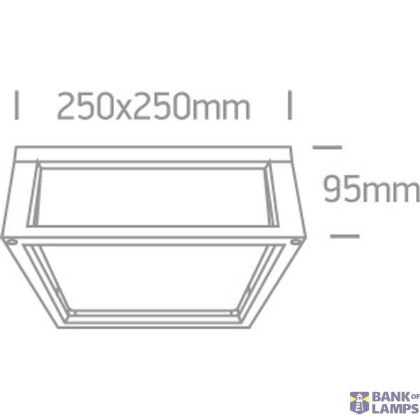 ANTHRACITE E27 2x12W PLAFO IP54 image 5