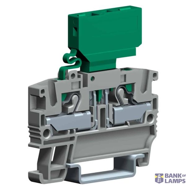 Insert terminal block with fuse holder, 1-level, 4 mm², gray image 1