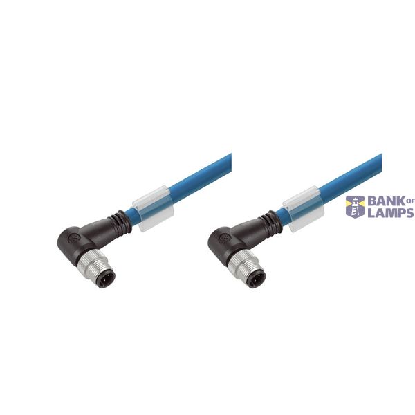 Ethernet Railway Cable (assembled), M12 D-code – IP 67 angled pin, M12 image 1