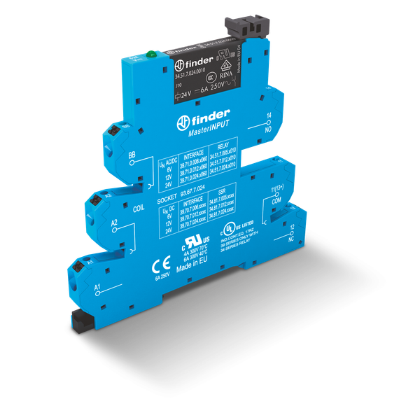 Rel. interface EMR MasterINPUT Push-IN.6,2mm.1CO 6A/12VUC, AgNi+Au (39.71.0.012.5060) image 2