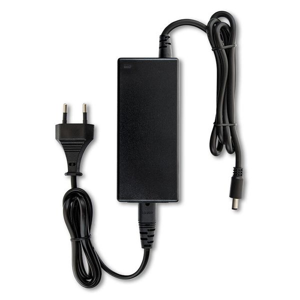 Power adapter 84W, DC24V/3.5A, IP20, black plastic, with plug image 1