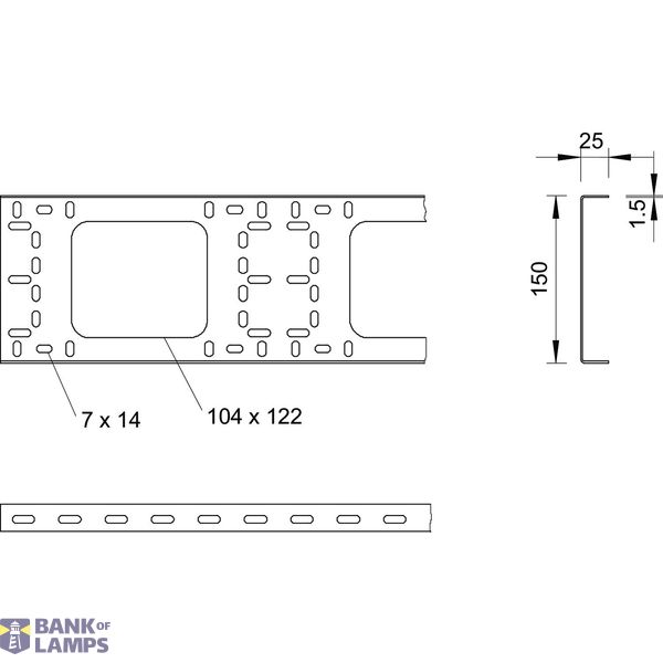 BKK basic profile 25x150x3000 Steel Hot-dip galvanised zinc image 2