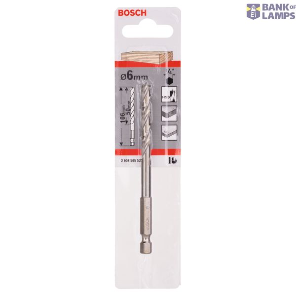 Brad point drill bit, 1/4" hex shank 6 x 63 x 106 mm image 2