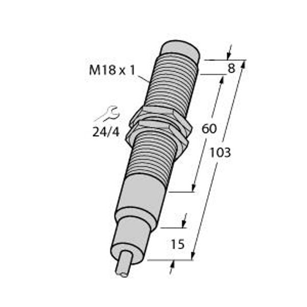 Inductive Sensor With Increased Temperature Range   NI8-EM18-AP6/S907 image 1