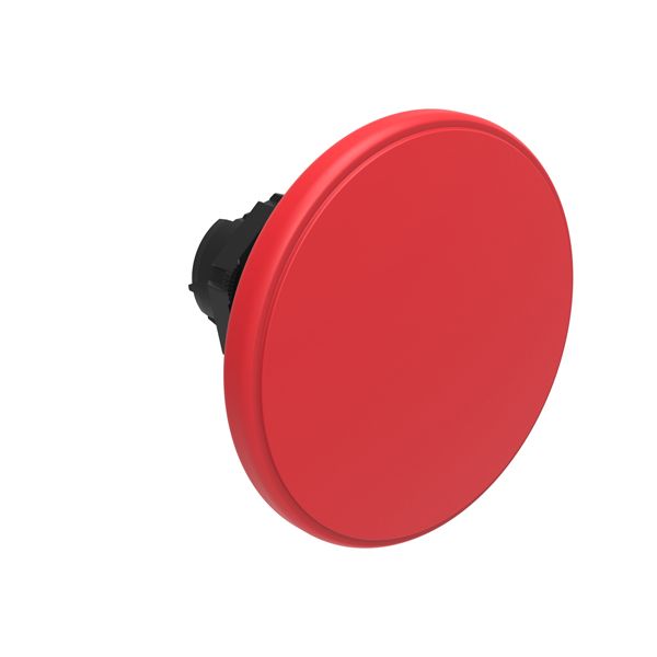 Mushroom head pushbutton actuator Ø22mm Platinum series chromed plastic, spring return, Ø60mm. Red image 1