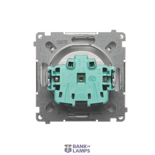 Double push button without pictogram: 2 inputs, 2 outputs, 10AX, light gray matt image 1
