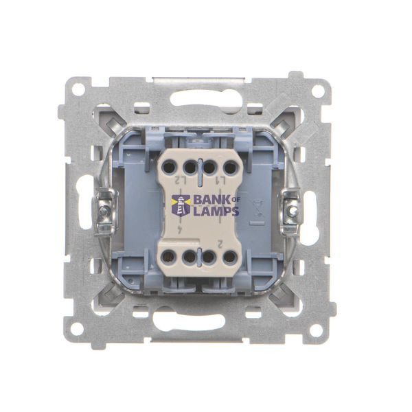 Single socket outlet with earthing for IP44 version with frame seal, without shutters, (module), Simon 24, IP44, 16A, champagne matt, Flap color: Same as a cover image 2