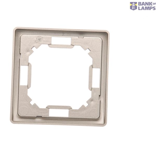 Double two way switch with LED indicator light without pictogram, (module), 10AX, Screw, Gold matt, metalic image 1