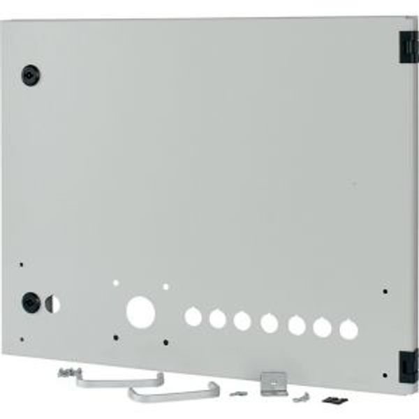 XMW1806CDV-NZM-0 Opening metal front plate for drawer, NZM, ventilated, H=450mm, IP31, grey image 4