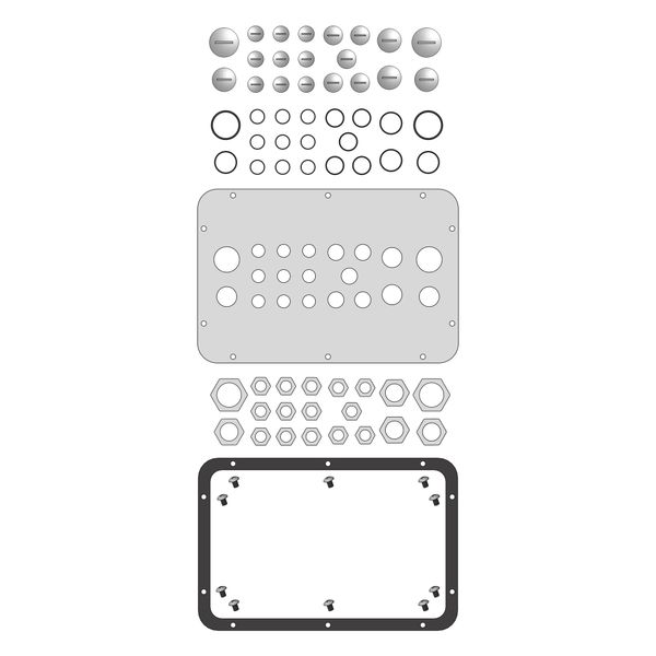 WSA Cable entry gland plate for type C, with 20 entries image 1