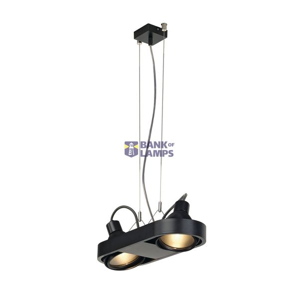 AIXLIGHT R DUO HQI111 pendant, round, black, G12, 2x70W, w/o reflector image 1