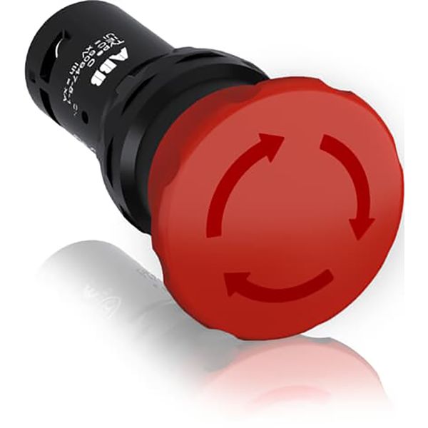 Compact emergency stop pushbutton 30 mm red twist release 2NC, EMO pri image 1