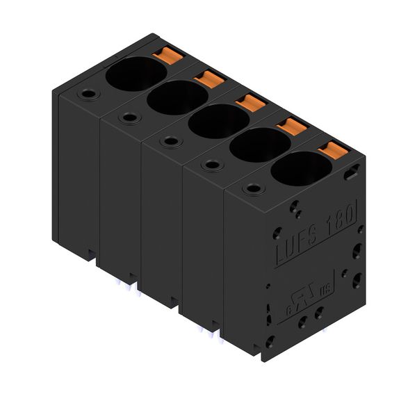 Printed circuit board terminals, 10.00 mm, Number of poles: 5, 180°, Solder pin length (l): 5 mm, tinned, black, PUSH IN with actuator, Clamping range, max. : 16 mm², Box image 2