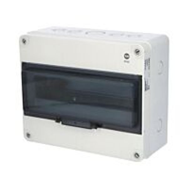 FLATBOX 5913 cabinet, 13TE, 220x270x121mm, transparent plastic door, IP65 image 1