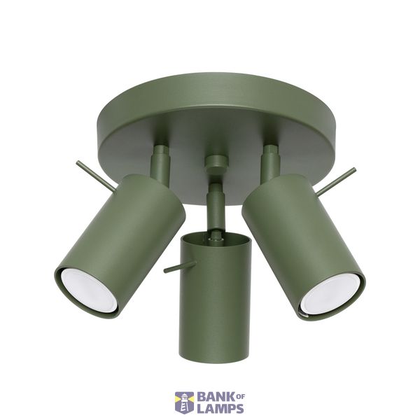 RING CEILING LAMP 3P OLIVE GREEN 3XGU10 image 2