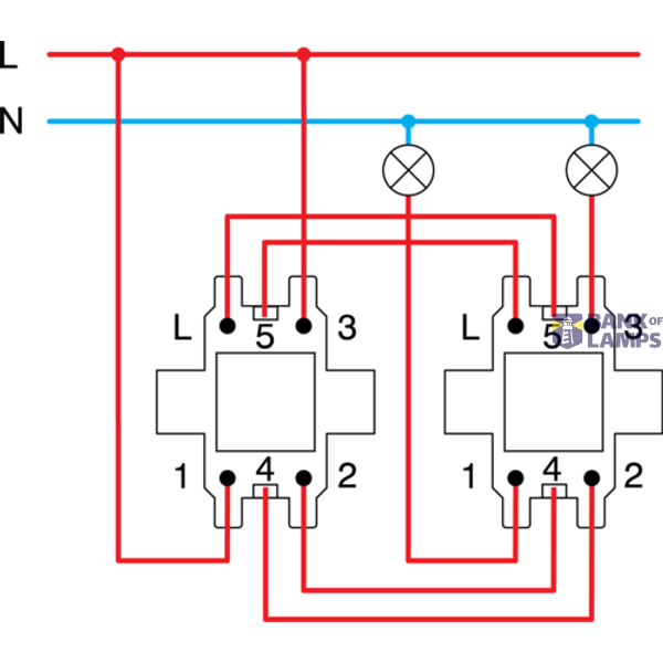 SWITCH DOUBLE 2WAY 10AX 250V~ PW XO 4415038 image 5