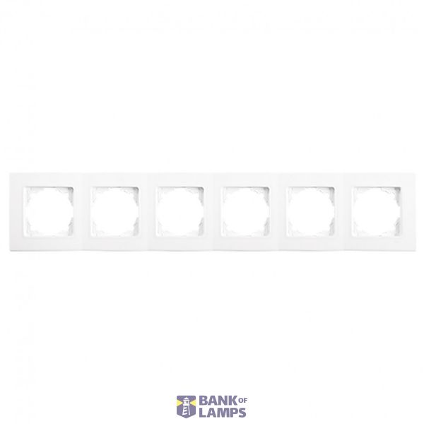 Linnera-Rollina Six Gang Frame White image 2