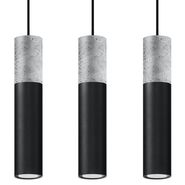 HANGING LAMP BORGIO 3L BLACK GU10 3X40W IP20 image 1