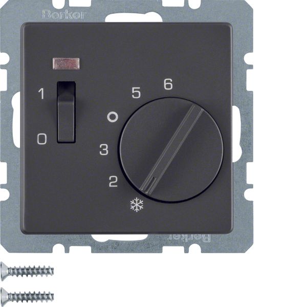 Thermostat, NC contact, centre plate, rocker switch, Q.1/Q.3, ant. vel image 1