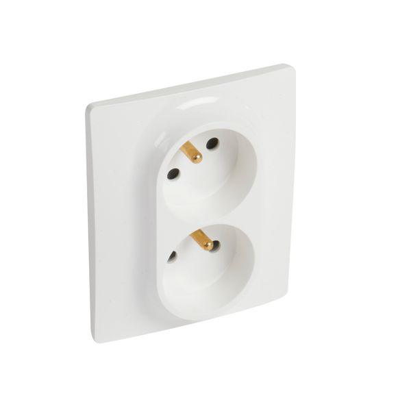 NIL SOCKET 2X2P+T 16A WHITE image 1